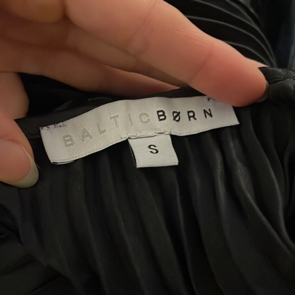 Black Baltic Born Sandra Pleated Maxi Dress - Formal Wedding Guest Gown - Picture 3 of 3